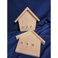 Ключниця-хатка з гачками  (бук)