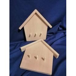 Ключниця-хатка з гачками  (бук)