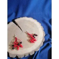 Сережки червоно-чорні