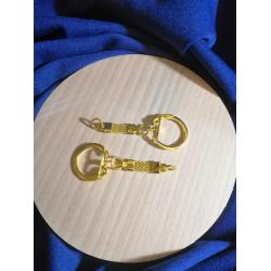 Фурнітура для брелка 23*60 мм. Колір - золото