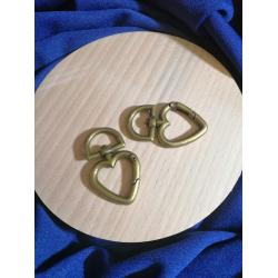 Карабін Серце  44*27 мм, колір бронза.