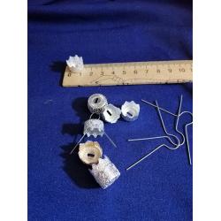 Ковпачки для новорчних куль діам. 12 мм ( упаковка 10 шт) КОЛІР-СРІБЛО