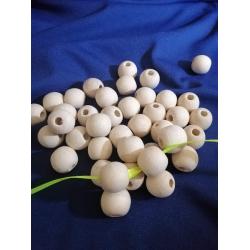 Намистини 20 мм бук отвір 6 мм ( упак 1тис )